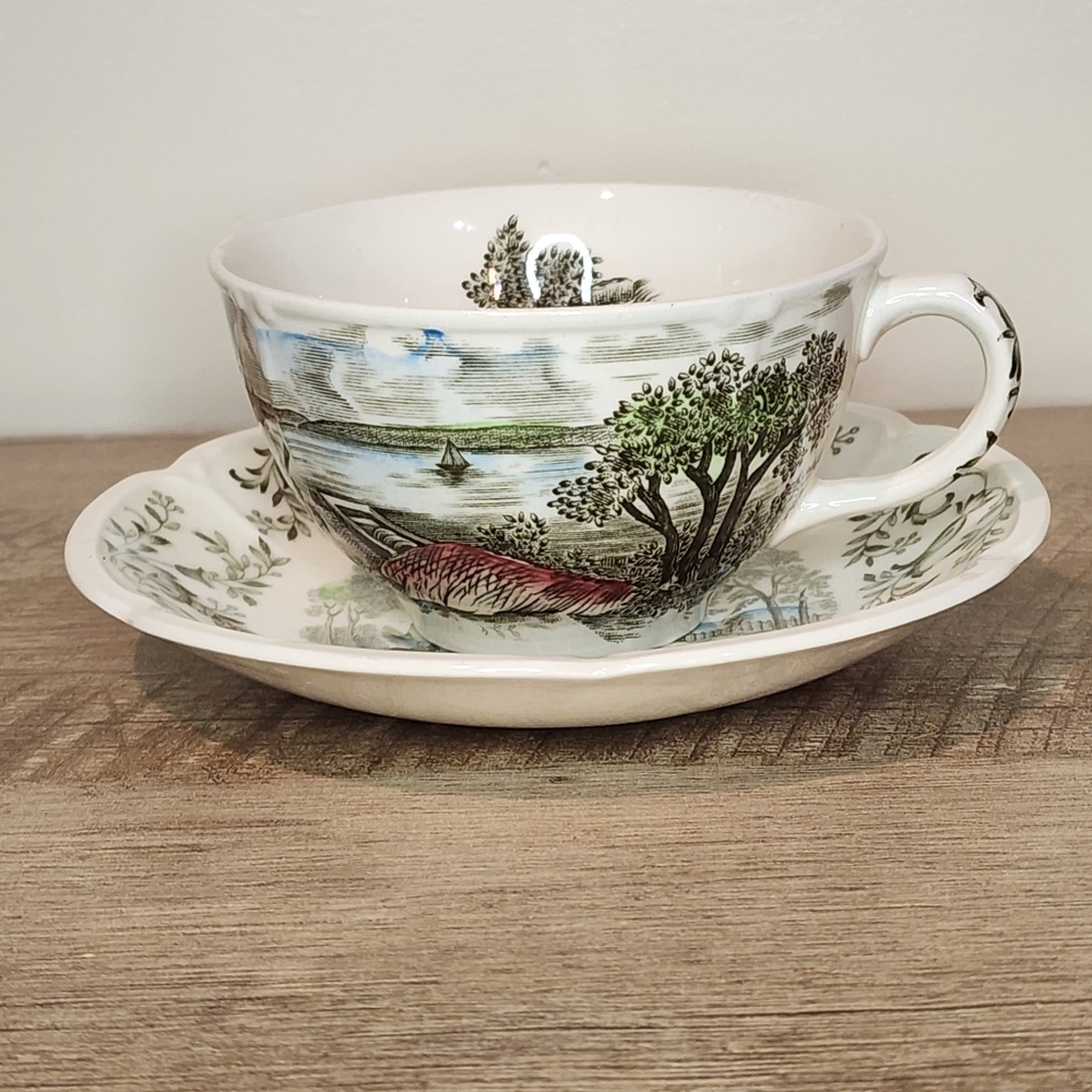 Johnson Brothers Cottage Garden Breakfast cup & saucer Made England Windsor Ware - Picture 2 of 16